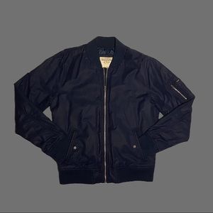 Abercrombie and Fitch Long sleeve short collar full zipper bomber jacket